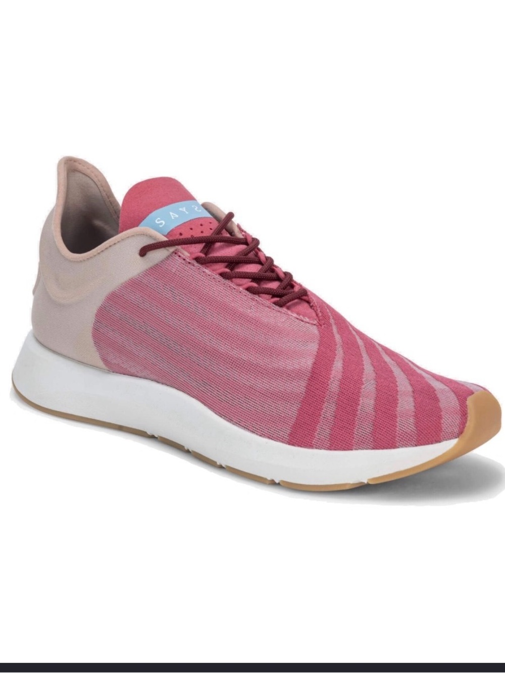 Pink Saysh One women's On Athletic Sneaker with Rose Accents